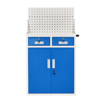 China Environmental Friendly Two Drawer Plus Multi-Layer Back Panel Tool Cabinet Workshop Tool Cabinet With Drawers Car Repair Trolley Iron With Wheels Tool Box for sale