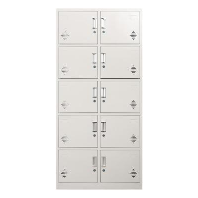 China Hot Sale 10 Adjustable Door Locker Wholesale (Size) Lockers Steel Changing Room Locker for sale