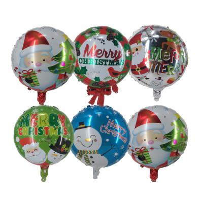 China Advertising Toy Hot Sell High Quality Foil Balloon Decoration Merry Christmas Balloon 18inch Round for sale