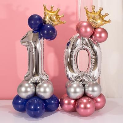 China Toy Amazon Wholesale Cheap Price Various Advertising Theme Party Decoration 16 Inch Number Foil Balloons Globos for sale