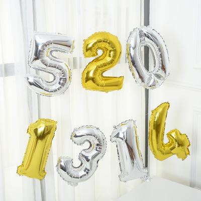 China Advertising Toy 2021 Hot Sale Amazon Theme Party Decoration Various 16 Inch Number Foil Balloons Globos for sale