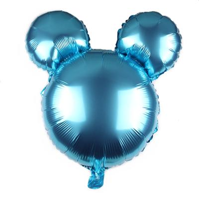 China Hot Sale Christmas Mickey Mouse Head Plain Foil Balloon For Birthday And Various Theme Party Decoration for sale