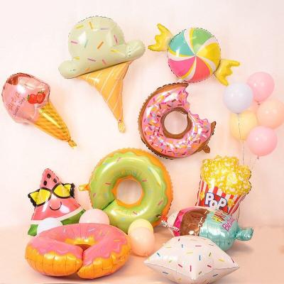 China Wholesale Foil Balloon Children's Ice Cream Popsicle Christmas Ice Cream Cone Theme Birthday Dessert Balloon for sale