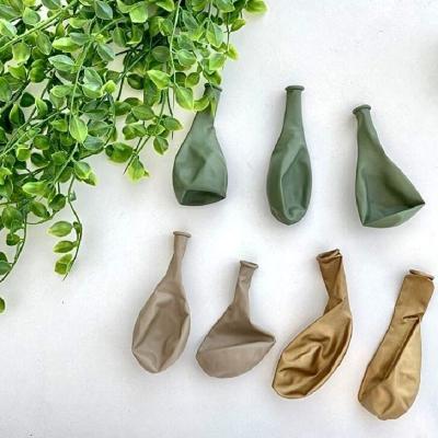 China Advertising Toy Cheap Price Amazon Various Theme Party Decoration 5 inch Retro Olive Green Colors Latex Balloons for sale