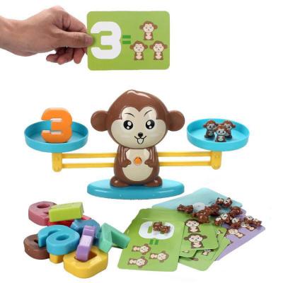 China Educational Math Toy Monkey Balance Scale Math Game Math Toy Arithmetic Addition Subtraction Numbers for Kids for sale