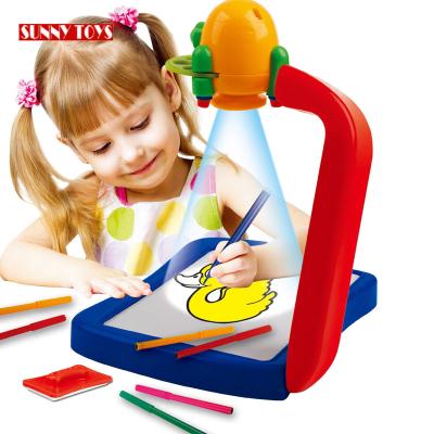 China Easel Painting Educational Painting Toy Learning Writing Table Children Projection Drawing Board for sale