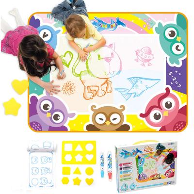 China 60*91cm Large Whiting 60*91cm Baby Study Water Aqua Doodle Mat Color Drawing Educational Doodle Mat Water Toy Children Drawing Mat for sale