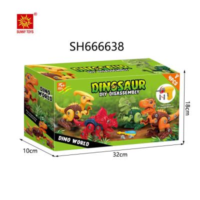 China Wholesale Assemble DIY 3D Take Apart Toys Plastic With Puzzles Dinosaur Toys Kids Sound Toys 92X36X75cm for sale