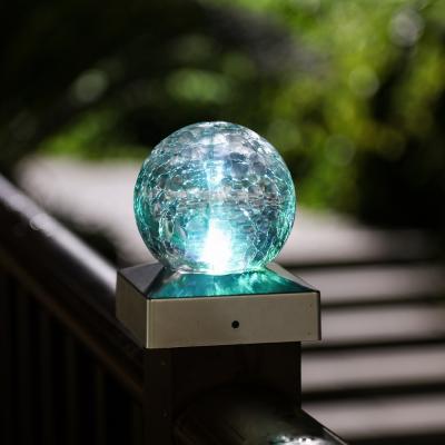 China Garden 1 RGB Led Crack Ball Cheap Price Waterproof Solar Garden Lights For Decoration Fence Pathway Landscape for sale