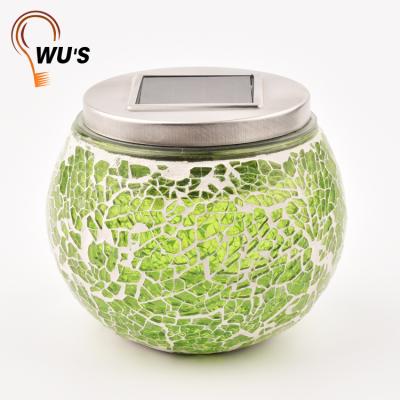 China Eco-friendly waterproof solar mosaic glass table garden lights forchristmas decoration for sale