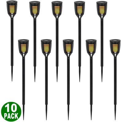 China Garden Outdoor Mini Waterproof Dancing Flame Led Solar Stake Light For Pathway Lawn for sale