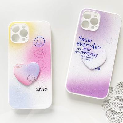 China 2022 New Arrivals Shockproof Stick Shiny Glitter Girls Cell Phone Shockproof Case For iPhone 13 12 11 Pro Max Mini for sale