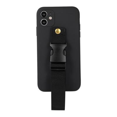 China Shockproof Men Women Cross Body Phone Case With Lanyard Hand Free Adjustable Cover For iPhone 12 13 Pro Max Arm Wrist Band Stand Case for sale