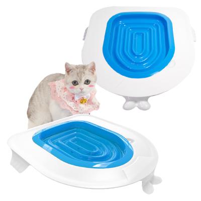 China Belenpet Sustainable Pet Training Product Cat Toilet Seat Toilet Trainer With Step for sale