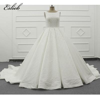 China Wholesale Anti-Static Sparkle Wedding Dress Import Guangzhou Light Ivory Ball Gowns Sparkle Wedding Dresses 2019 Luxurious for sale