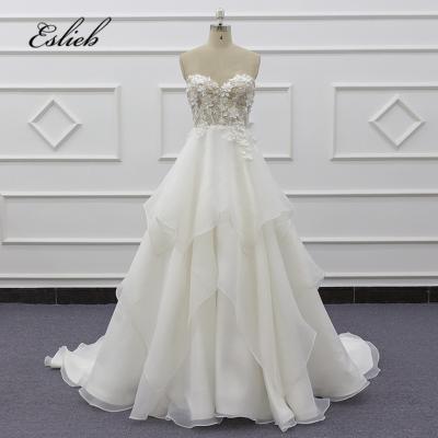 China Bridal Dress 2019 Formal Wedding Dresses Ivory White Strapless Anti-Static Plus Size Elegant Wholesale for sale