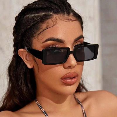 China 100% UV Protection Wholesale Plastic Square Sun Glasses 400 Freeze Color Vintage 2022 Classic Square Sun Glasses Fashion Full Frame Shades for sale