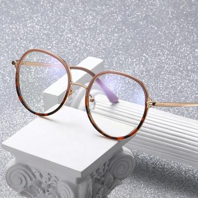 China 100% 400 Protection Ins Style Spring Metal Legs Eyewear Custom River UV Optical 2022 Glasses Flexible Round Frame Tr90 Glasses For Unisex for sale