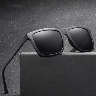 China 100% UV Protection Resin Lens 400 Resin Lens Square Tr90 Cheap Frame Outdoor Motor Shade Ultralight Comfortable Polarized Sunglasses For Men for sale