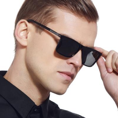 China Hot Sale 100% Protection Frame Sun Glass Spring Legs Outdoor Square Driving Flexible Shades UV400 400 Polarized Sunglasses TAC1.1 For Men for sale