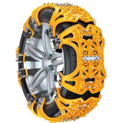 China Anti Slip Thicken Anti-Wear Plastic TPU Snow Tire Chain For Car With Nail Plate Winter Steel Snow Tire Chains for sale