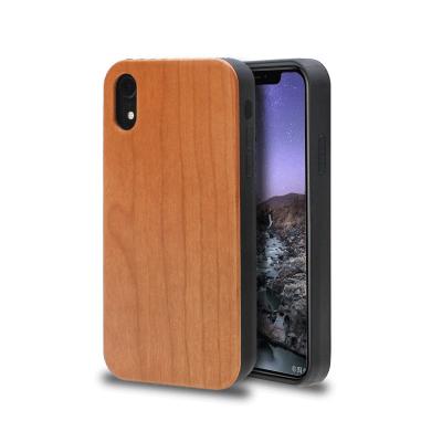 China Shockproof Solid Wooden Phone X Xs Max Wooden Phone Cases Cell Phone Filter Frames Case Cell TPU Cover for sale