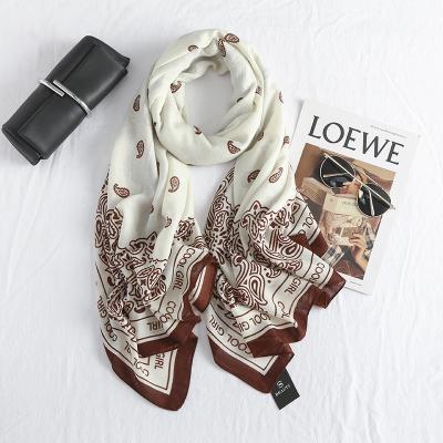 China Polyester Fashion High Quality Classic Print Long Hijab Scarf Ladies Cotton Hijab Scarves Shawl For Elegant Women for sale