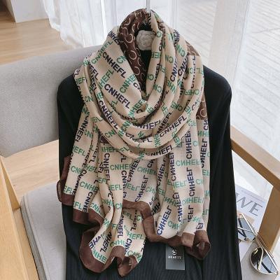 China 2021 new cotton hijab cotton scarf women central institute of statistics long silk scarf polyester 2021 autumn scarf wholesale wind for sale