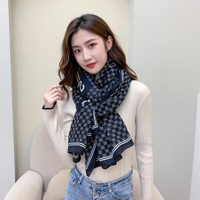 China European American high quality cotton shawl style winter cotton warm custom made item scarf for women elegant for sale