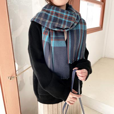 China Polyester 2021 New Design Winter Women Winter New Design Pashmina Shawls Tartan Tartan Scarves Plaid Neck Warmer Cashmere Scarf for sale