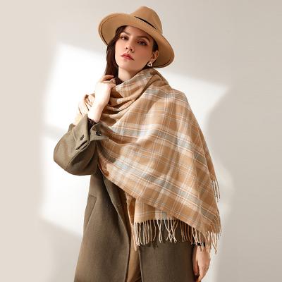 China 2021 Newest Classic Women Refine Color Cashmere Scarf With Tassel Winter Soft Warm Thicker Shawls for sale