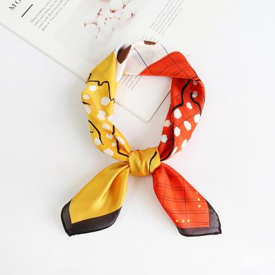 China Hot Sale High Quality Cheap Custom Printed Silk Square Scarf Satin Square Scarf for sale