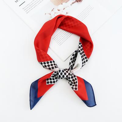 China New Style Square Scarf Small Square 58*58cm Silk Printed Polyester Satin Scarf Custom for sale