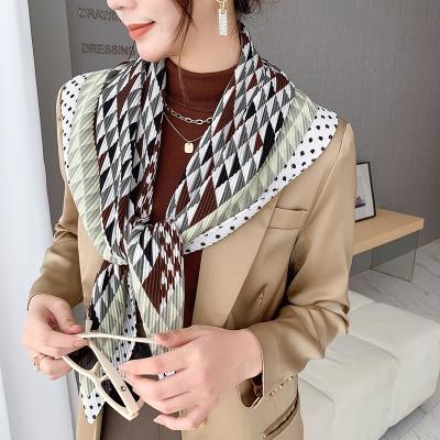 China Wholesale 2021 Polyester latest style fashion fold cotton scarf square printed shawl for elegant women for sale