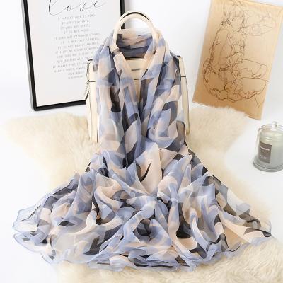 China Lightweight Silk Scarf Quality Chiffon Hot Selling Long Comfortable Scarf For Women for sale