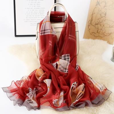 China High Quality Soft And Smooth Chiffon Long Scarf Female Shawl Scarf For Women for sale