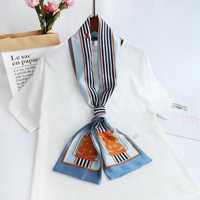 China Low price fashion classic smooth women's polyester scarf long for elegant women for sale