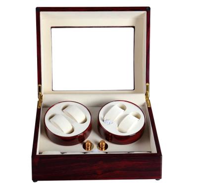 China China Wholesale Wood Rotating Watch Display Box With Double Rotors Wooden Automatic Watch Winder for sale