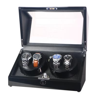 China Hot Selling MDF Watch Winder Luxury Watch Motor Japanese Automatic Winder Double Rotors Box for sale