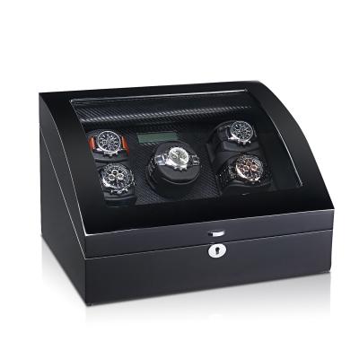 China Safe Luxury Wooden Watch Winders With Triple Auto Lock Rotor Watch Case Winder Box for sale