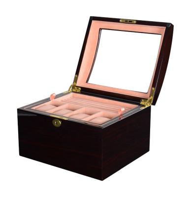 China Handmade Personalized Watch Box Mirrored Large Mirrored Jewelry Box Jewelry Box for sale