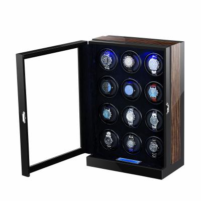 China 12 Watch Winder Spinning Watch Winder Box Luxury Packing Case Wood Automatic Watches for sale