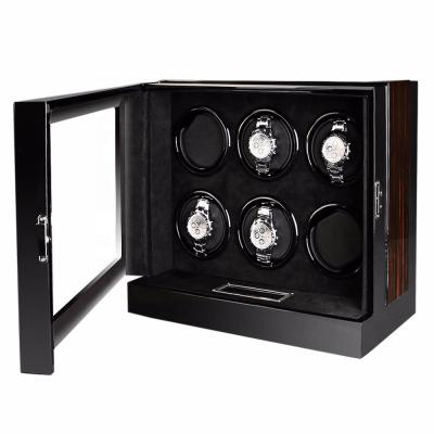 China China Wooden Watch Winder Rotating Watch Box Rechargeable Battery Automatic Watch Winder Box for sale