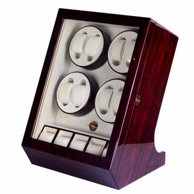 China Carbon Wood Wooden Fiber Box Organizer Watch Brand Automatic Watch Winder Box for sale