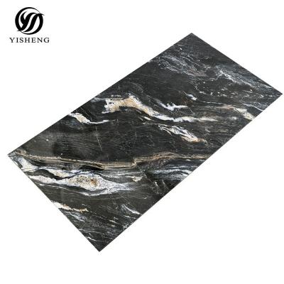 China China Tiles Rustic Cheap Price Glossy Black Marble Tile Full Body Polished Glazed Porcelain Tiles for sale