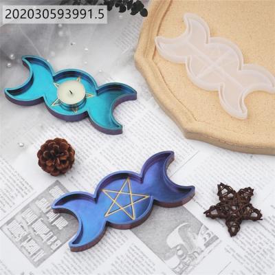 China Lightweight Silicone Tea Coaster Mold Tea Coaster Star Moon Craft Resin T1 Wiccan Mold For DIY for sale