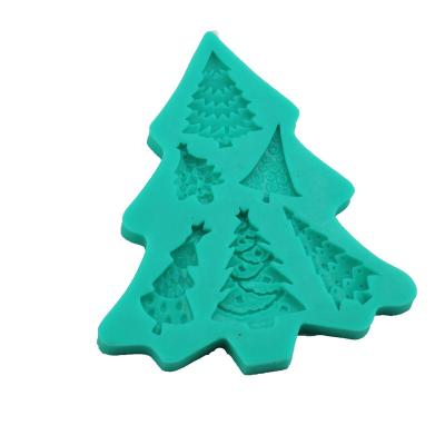 China T 105 DIY Christmas Disposable Printed Elk Pine Cone Cake Silicone Mold Fondant Silicone Cookie Baking Mold for sale