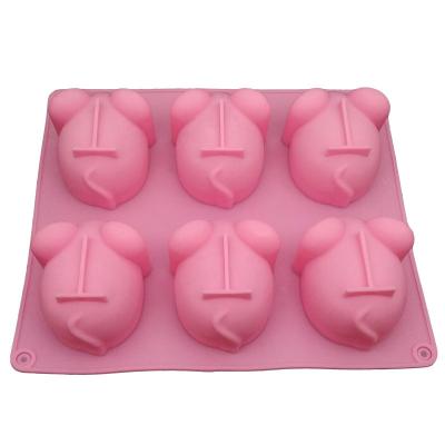 China T80 6 Holes Disposable Silicone Mold For Handmade Soap Mouse Chocolate Mousse Pudding Cake Mold for sale