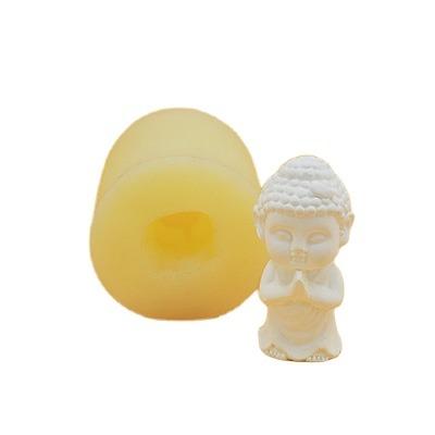 China T639 3D Buddha Statue Silicone Mold Disposable Tathagata Buddha Car Ornaments Candle Silicone Mold for sale