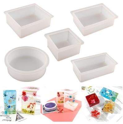 China T953 Disposable Dried Flower Specimen Cube Round Silicone Resin Cuboid Mold for sale